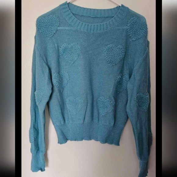 Blue heart sweater - Picture 2 of 3